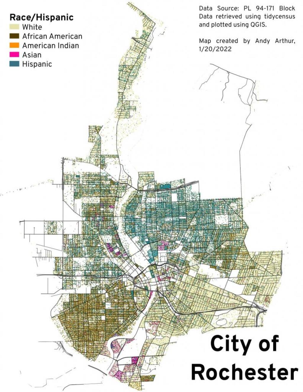 City of Rochester - Race and Hispanic