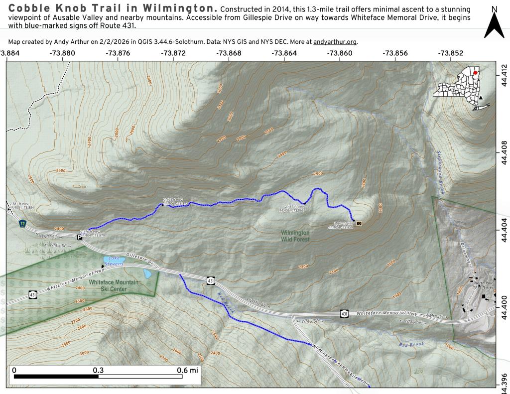 Cobble Knob Trail in Wilmington