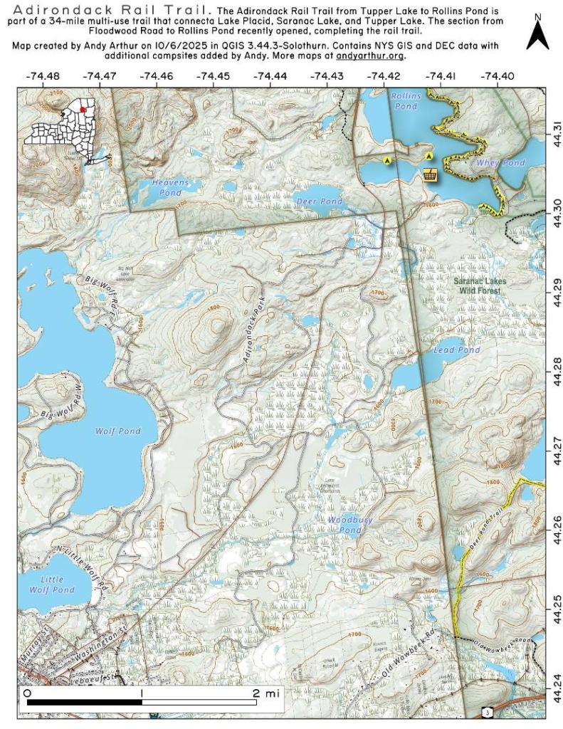 Adirondack Rail Trail - Tupper Lake to Rollins Pond