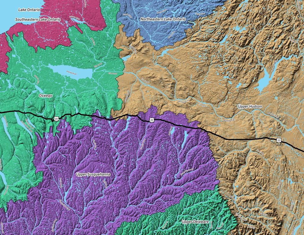 Great Western Turnpike - US 20 Follows the Edge of the Watershed to Avoid Stream Crossings