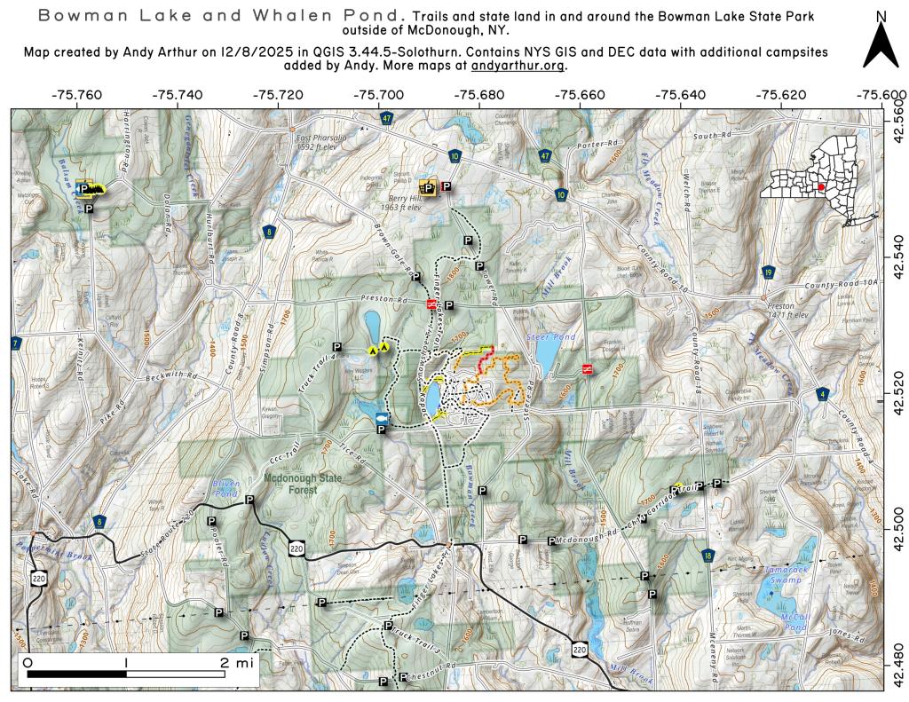 Whalen Pond and Bowman Lake