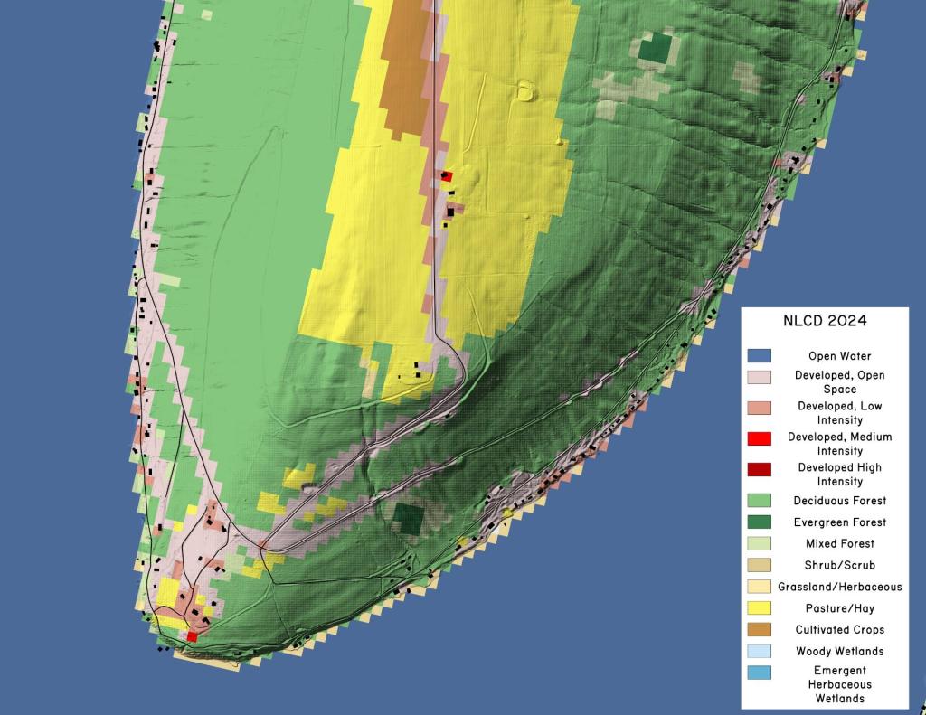 Bluff Point LIDAR and NLCD 2024