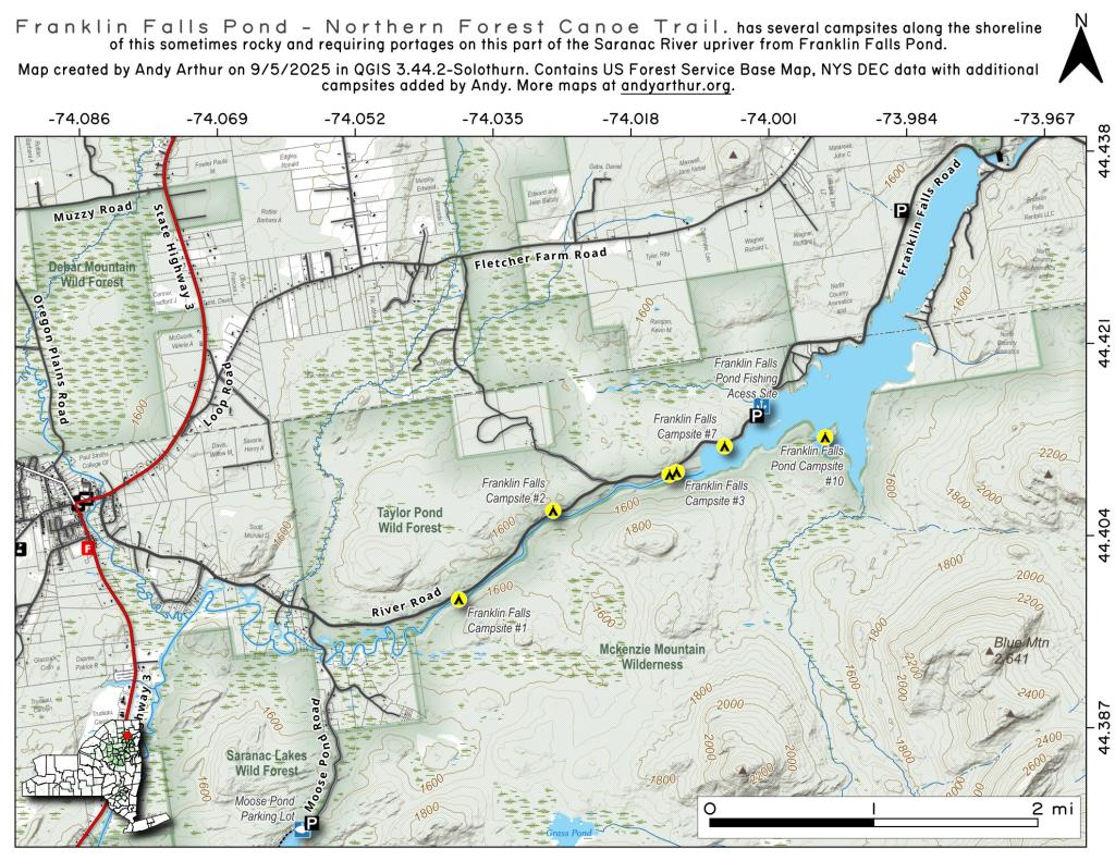  Franklin Falls Pond - Saranac River Campsites