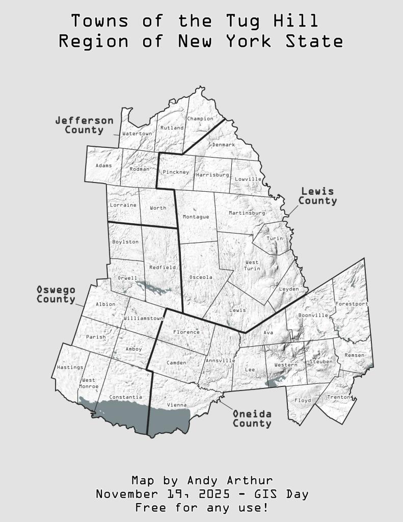 Town of the Tug Hill Region of New York State