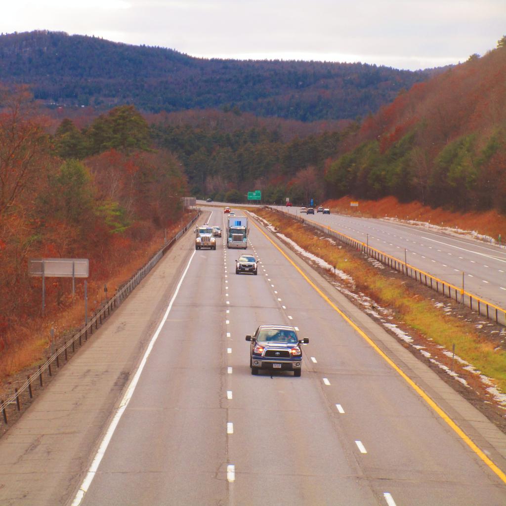 Photo: Not a lot of traffic on the Adirondack Northway for Black Friday