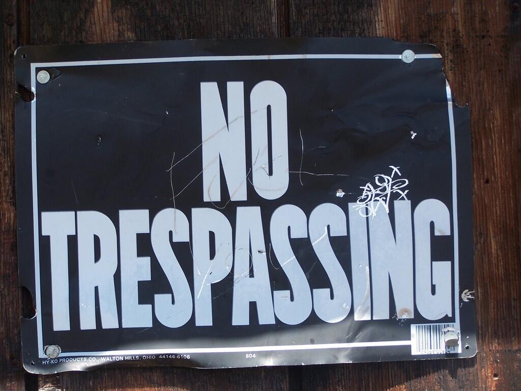 Photo: No Tresspassing