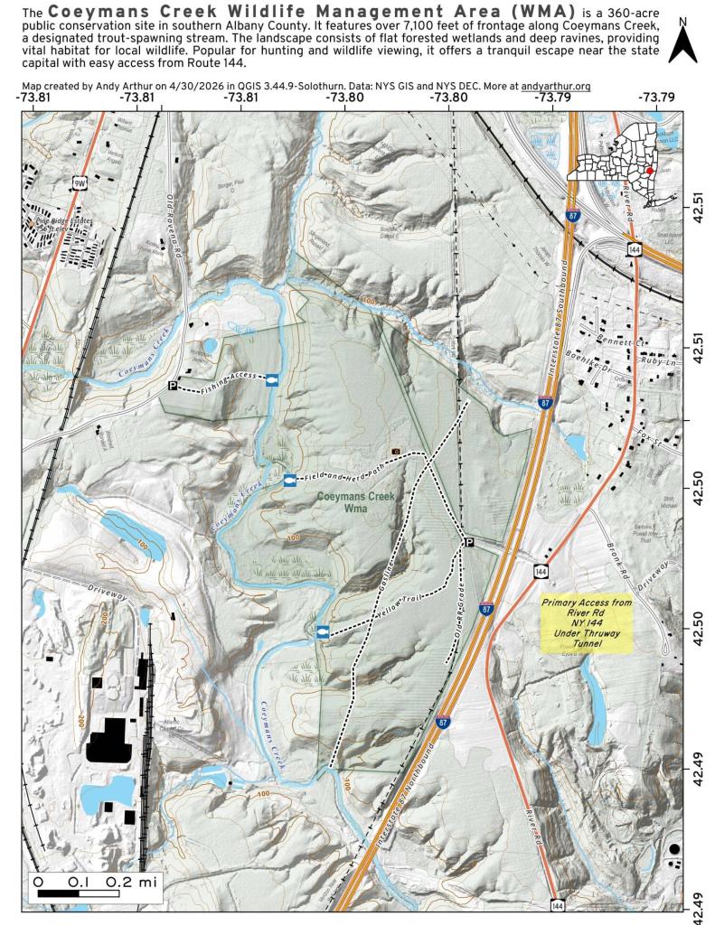 Map: Coeymans Creek WMA