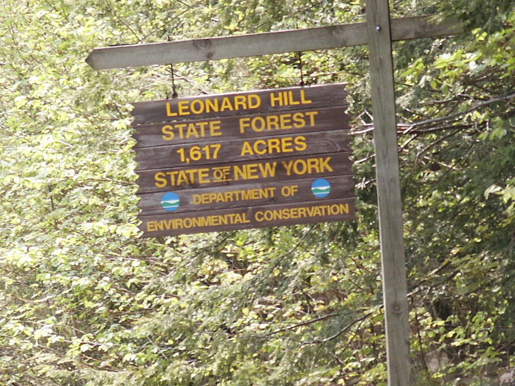 Photo: Lenoard Hill State Forest Sign