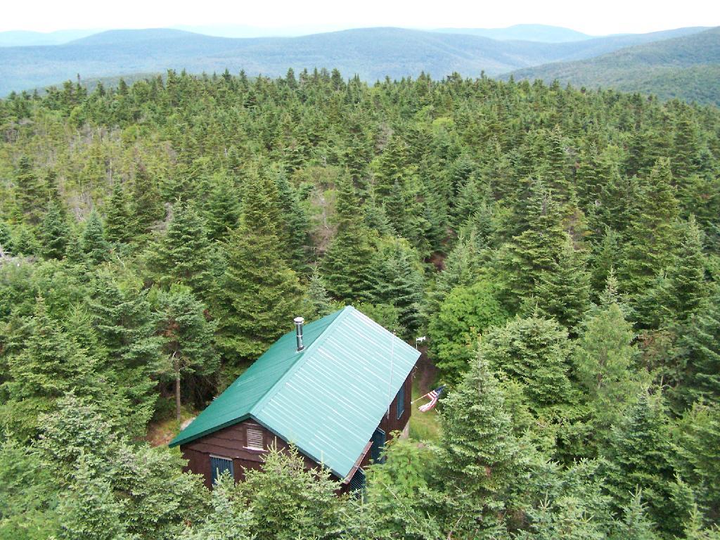 Photo: Ranger's Cabin from the Fire Tower Photo: Ranger's Cabin from the Fire Tower