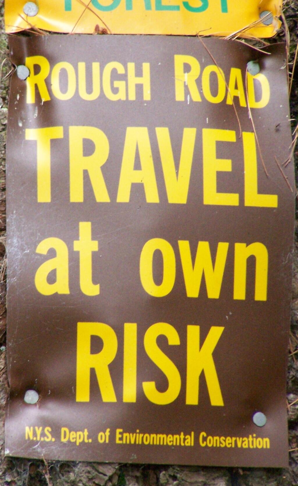 Photo: Rough Road Warning Photo: Rough Road Warning