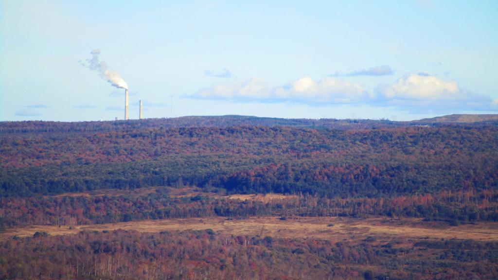 Photo: Mount Storm Power Plant and Coal Fields Seen from Hoye-Crest