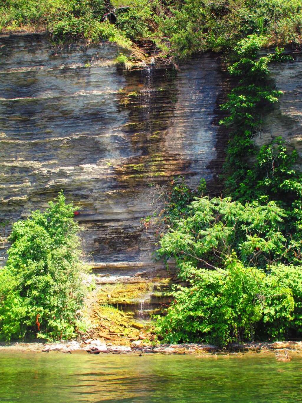 Photo: Waterfalls Along Hector Cliffs