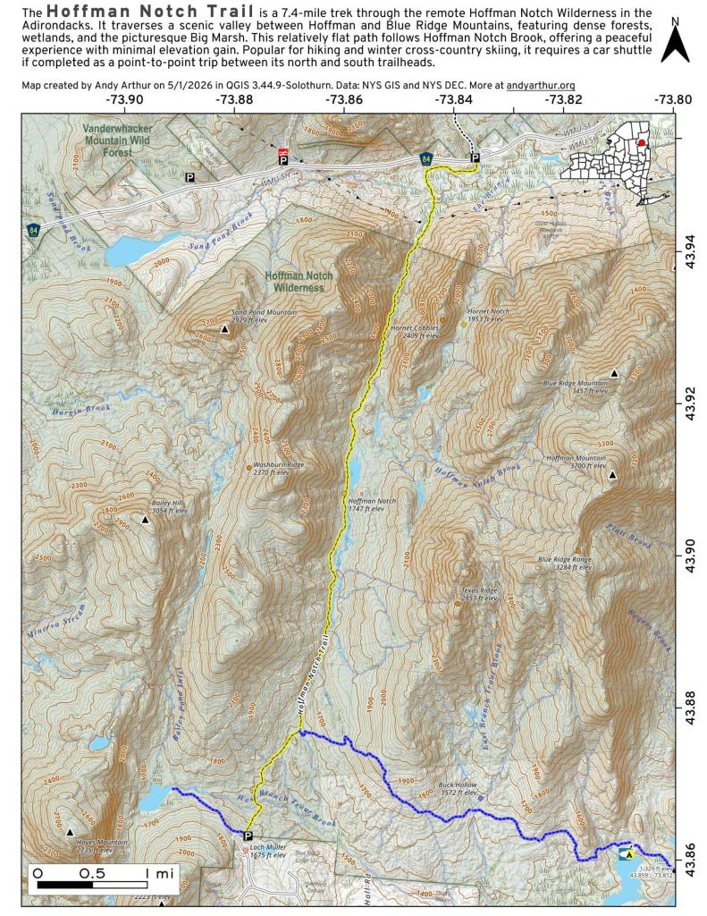 Map: Hoffmans Notch Trail Map: Hoffmans Notch Trail