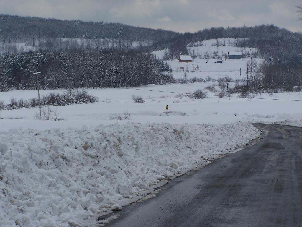 Photo: Snow Bank Guard Rail