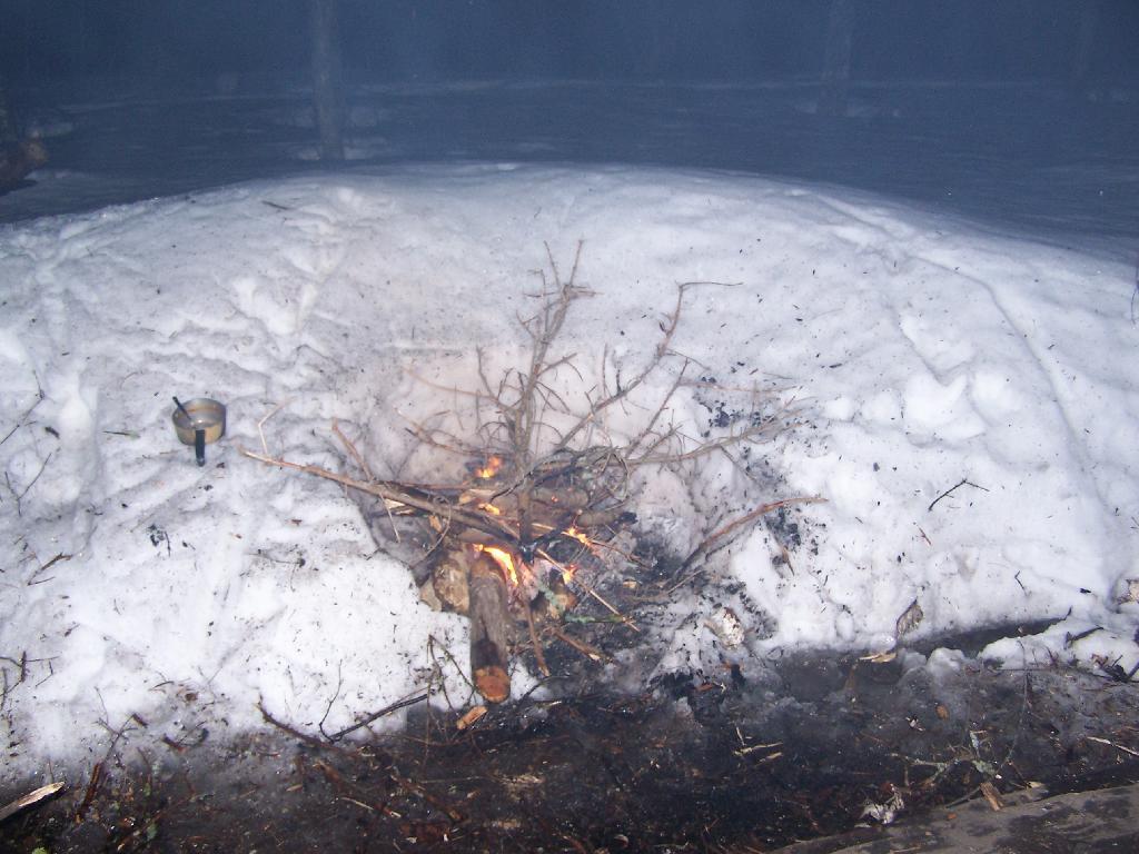 Photo: Campfire in Snow Photo: Campfire in Snow