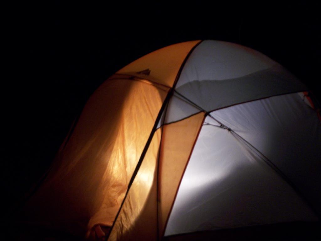 Photo: Tent with Light In It Photo: Tent with Light In It