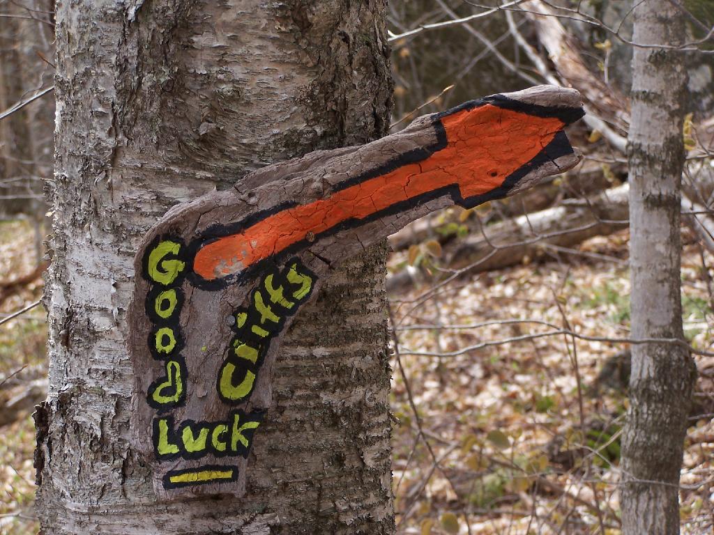 Photo: Good Luck Cliffs Sign Photo: Good Luck Cliffs Sign
