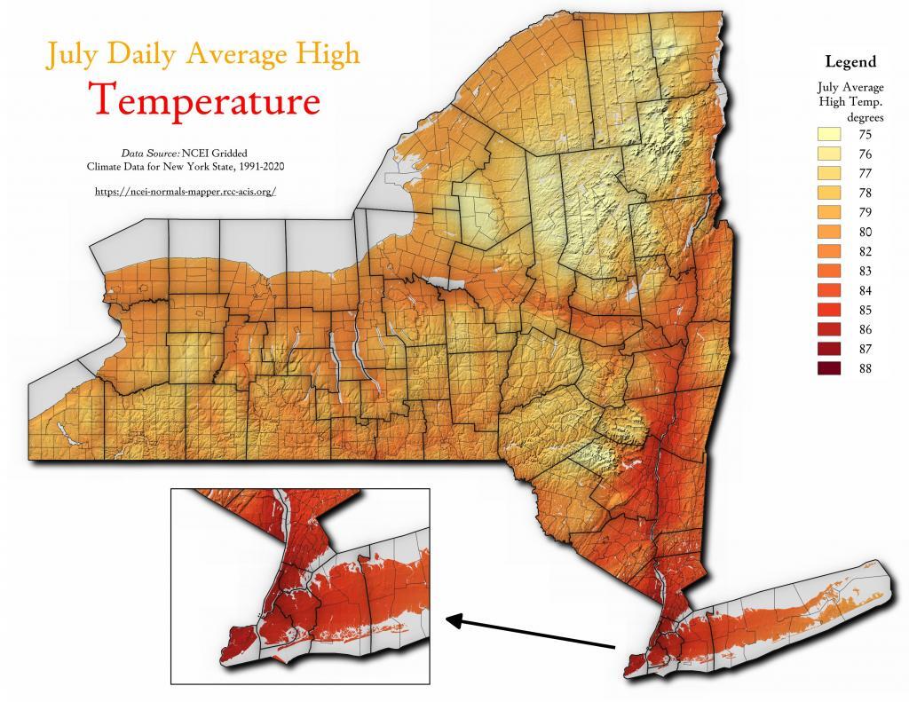 Photo: July Daily Average High Temperature