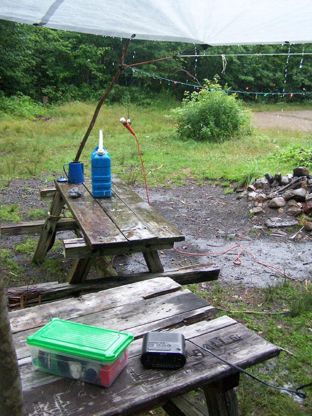 Photo: Listening to Radio in the Rain