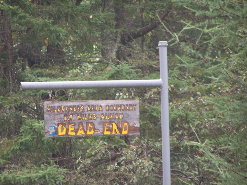 Photo: Dead End: Wilderness Boundary 6.5 Miles Ahead