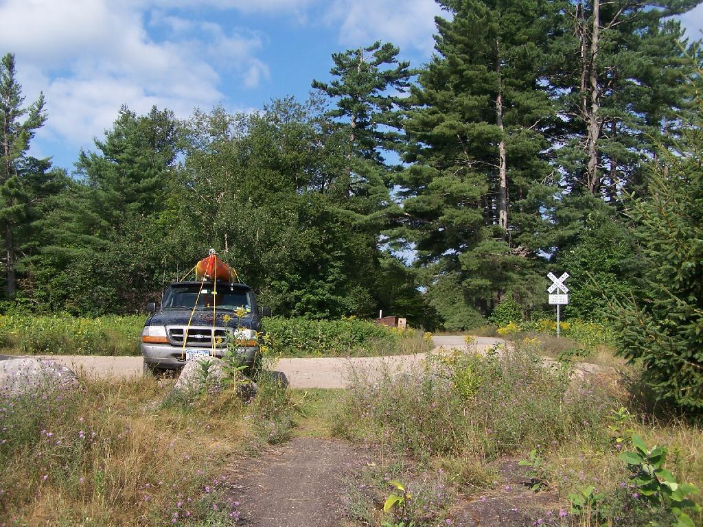 Photo: Road Crosses Railroad Tracks