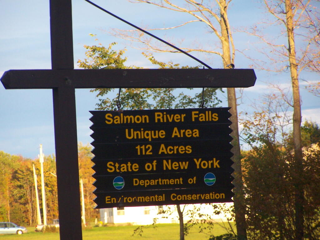 Photo: Salmon River Falls Sign