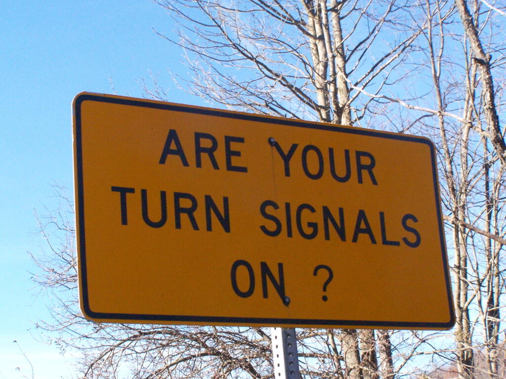 Photo: Are Your Turn Signals On?