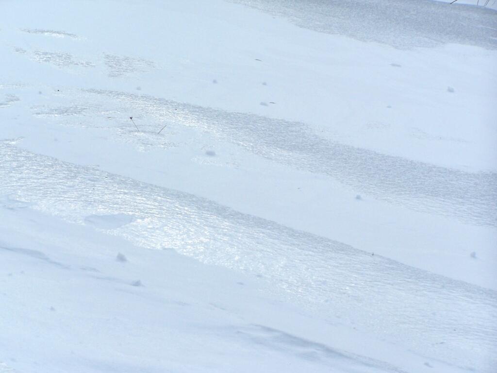 Photo: Ice Peaks Above Snow