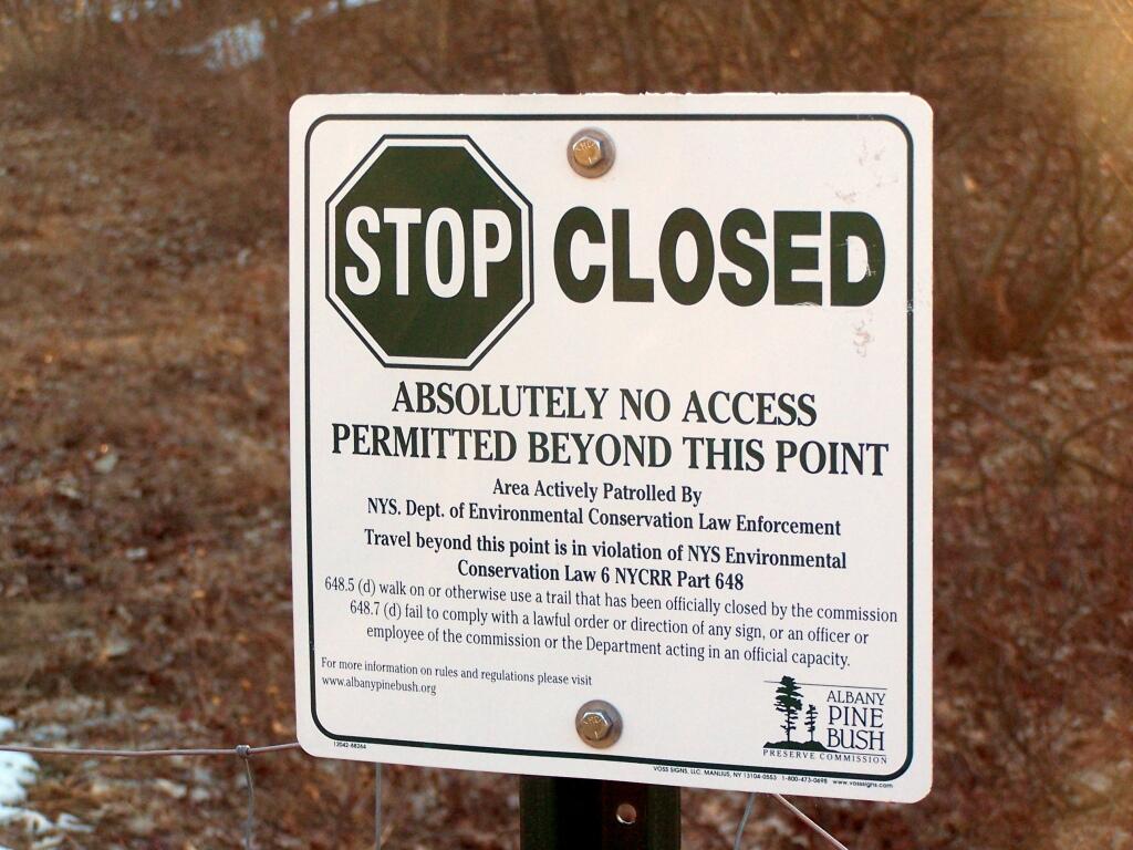 Photo: Closed Off Trail Over Sand Dune