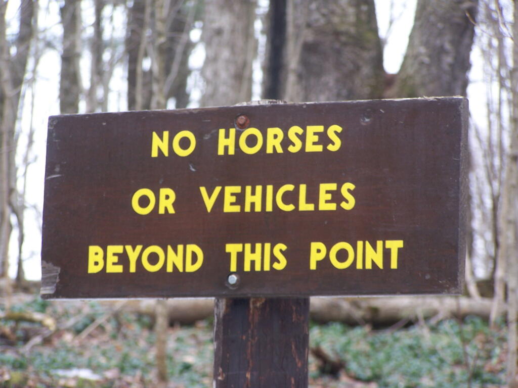 Photo: No Vehicles or Horses Beyond This Point Photo: No Vehicles or Horses Beyond This Point