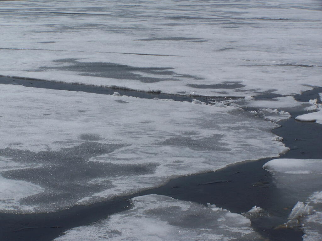 Photo: Breaking Up Ice on Lake