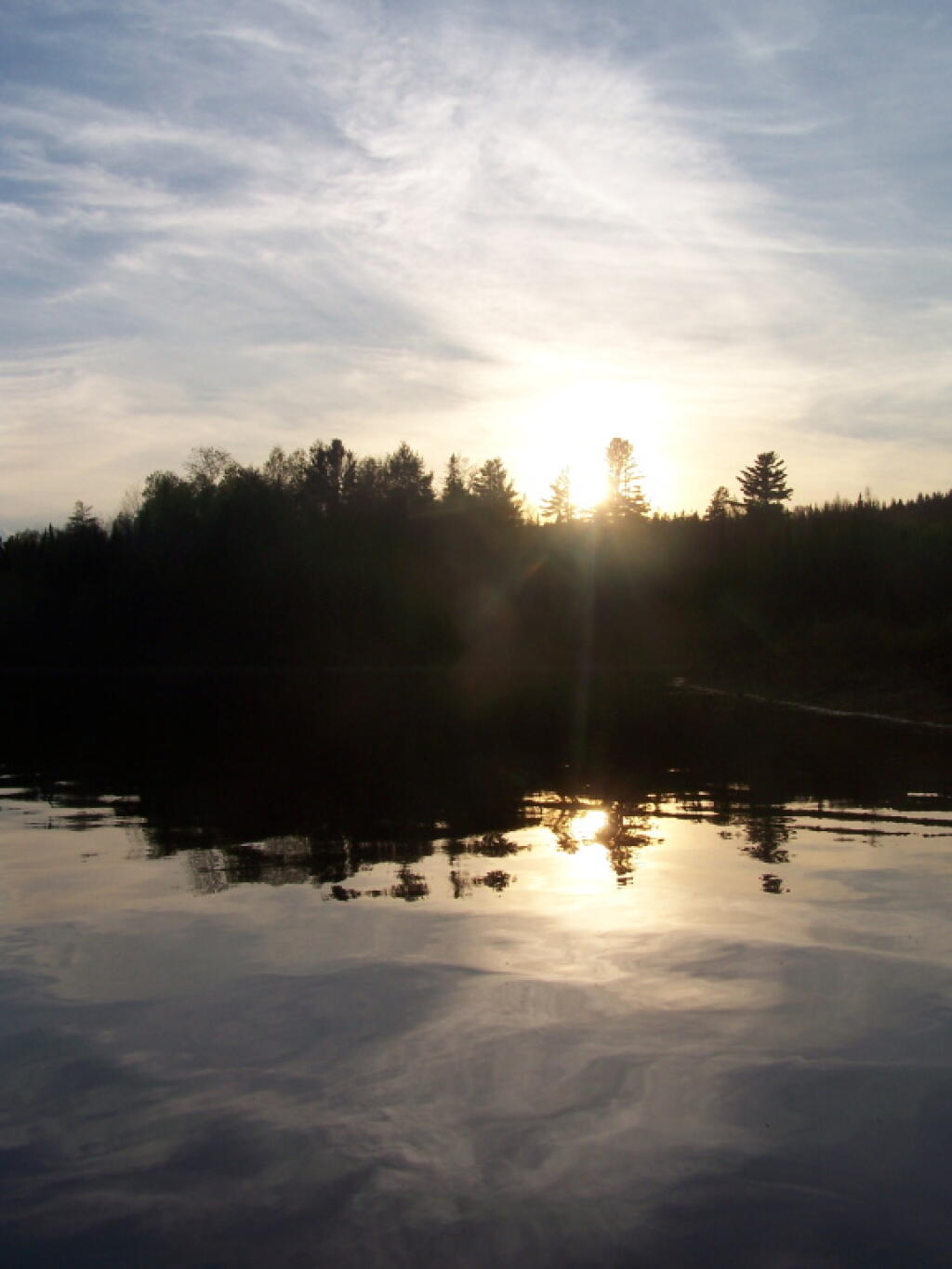 Photo: Setting Sun at Cheney Pond