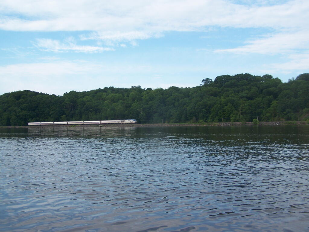 Photo: Watching a Passing Amtrak Train