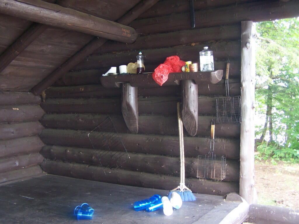 Photo: Inside Woodhull Lean-To