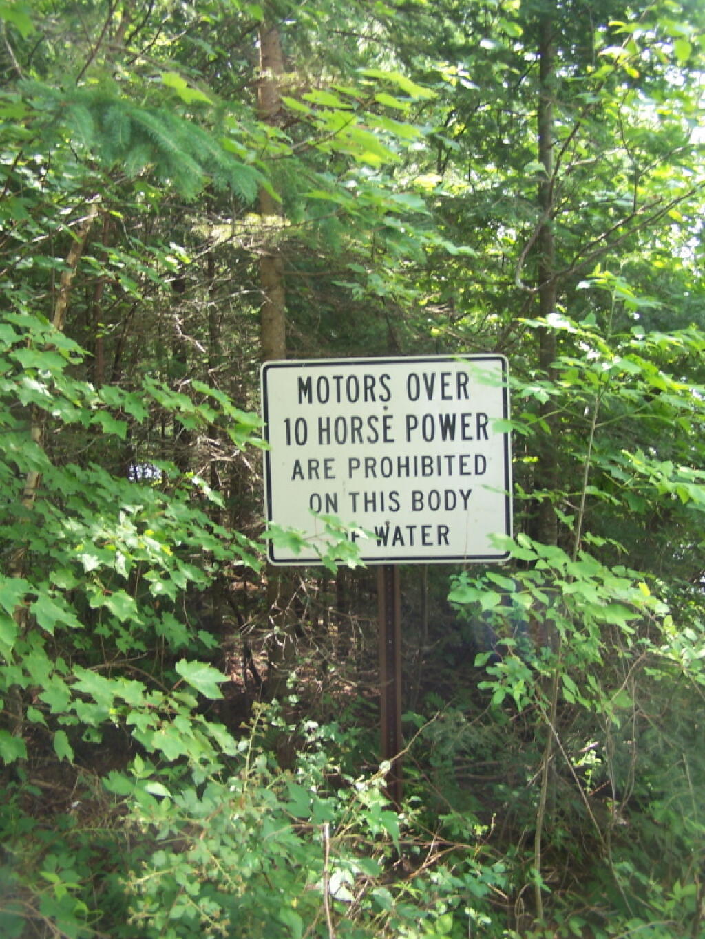 Photo: No Large Motorboats on This Water