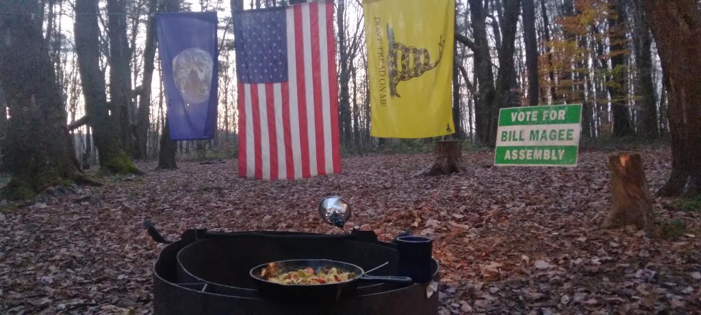 Photo: Election Day is great waking up with a hot cup of coffee, eggs and watching the sun rise. ☕
