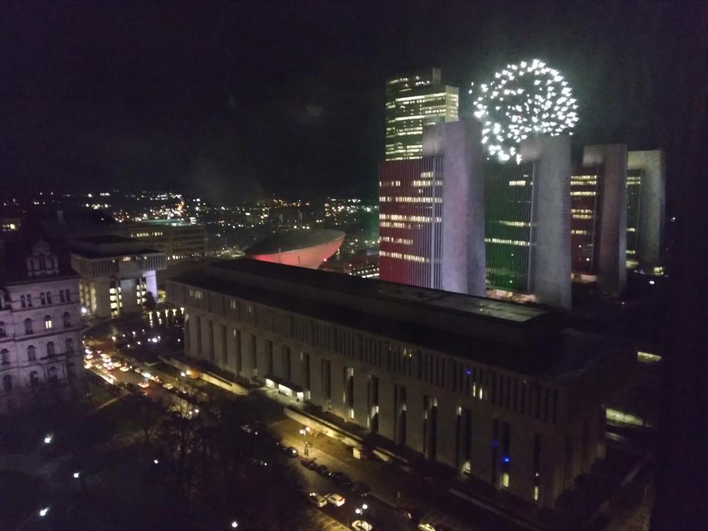 Photo: Stayed late in the office downtown to watch the fireworks Photo: Stayed late in the office downtown to watch the fireworks