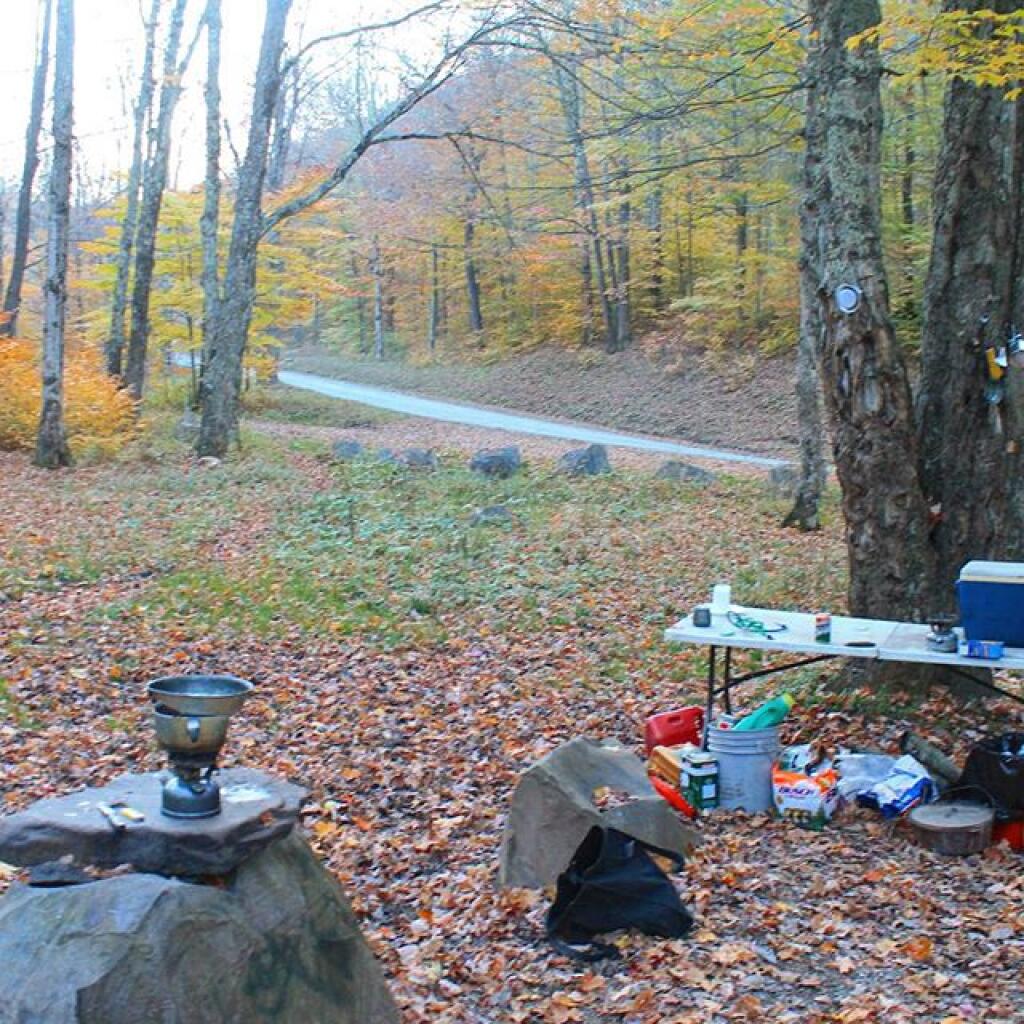 Photo: Camping along the Gandy River Photo: Camping along the Gandy River