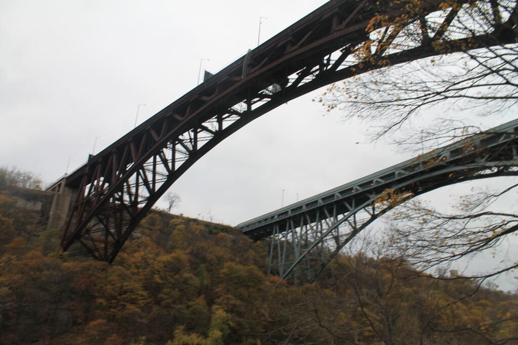 Photo: Under the Whirlpool and CSX Bridges to Canada
