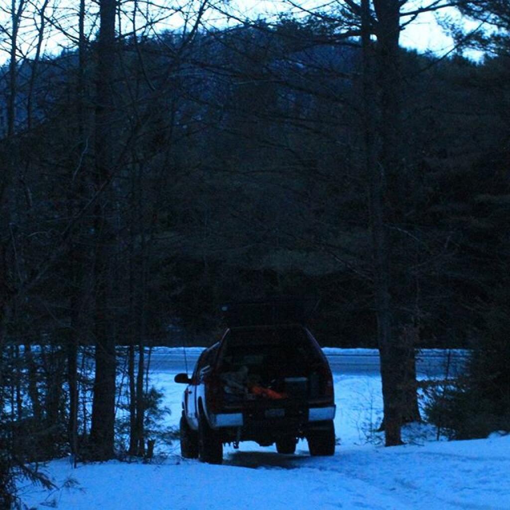 Photo: To avoid getting stuck left my truck on the driveway to camp Photo: To avoid getting stuck left my truck on the driveway to camp