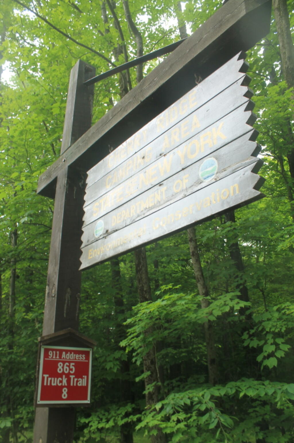 Photo: Cherry Hill Camping Area Sign