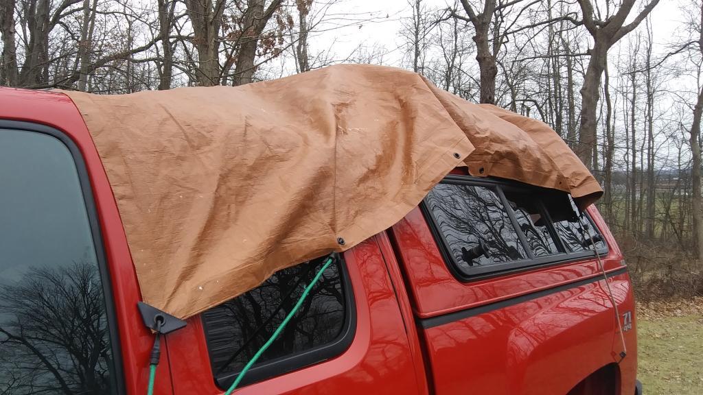 Photo: Covered up Big Red Photo: Covered up Big Red