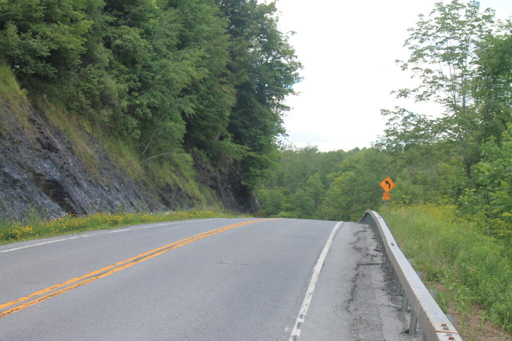 Photo: Black River-Trenton Shale Along Road Photo: Black River-Trenton Shale Along Road