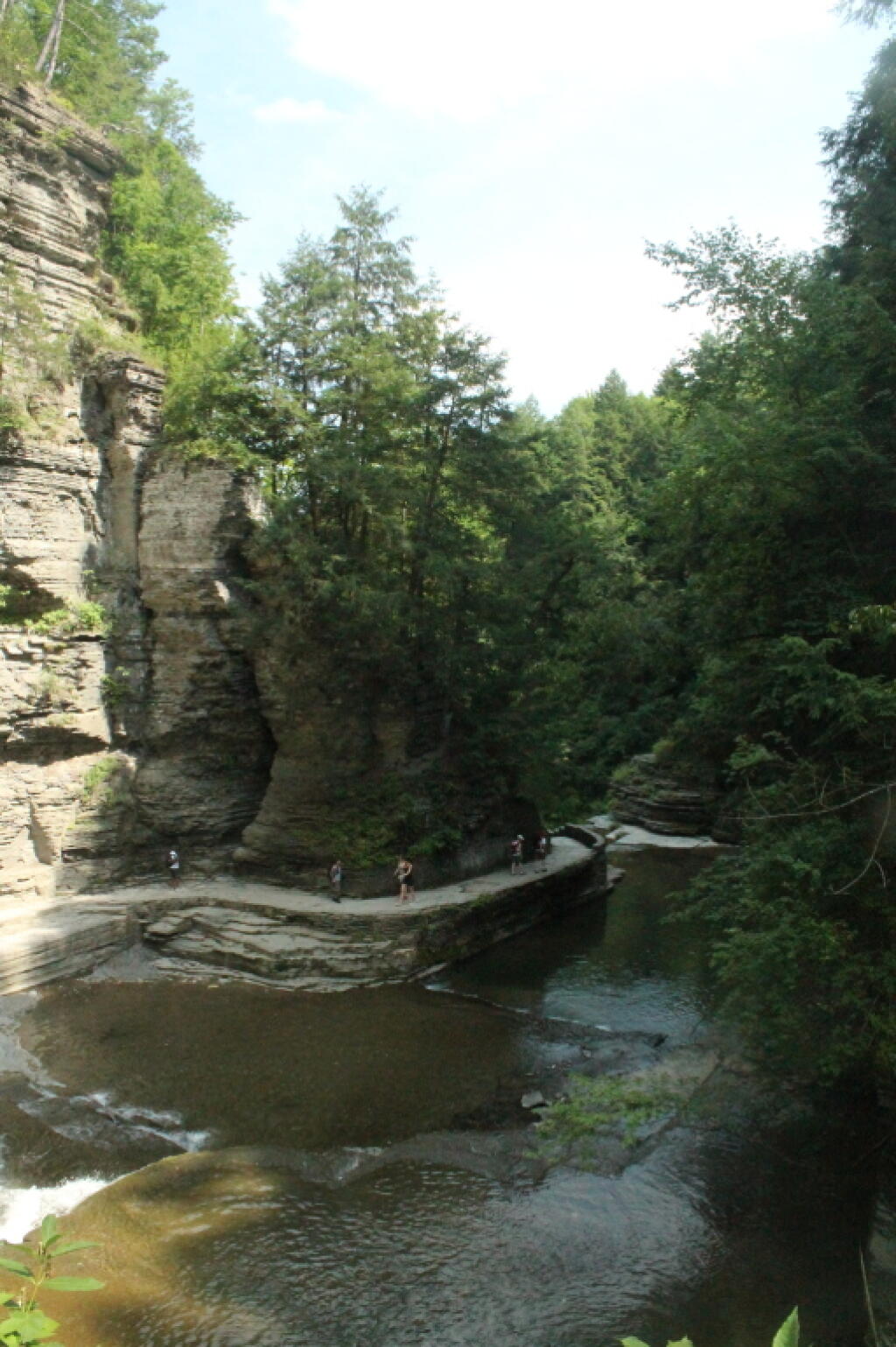 Photo: Trail Winds Down to the Top of Lucifer Falls Photo: Trail Winds Down to the Top of Lucifer Falls