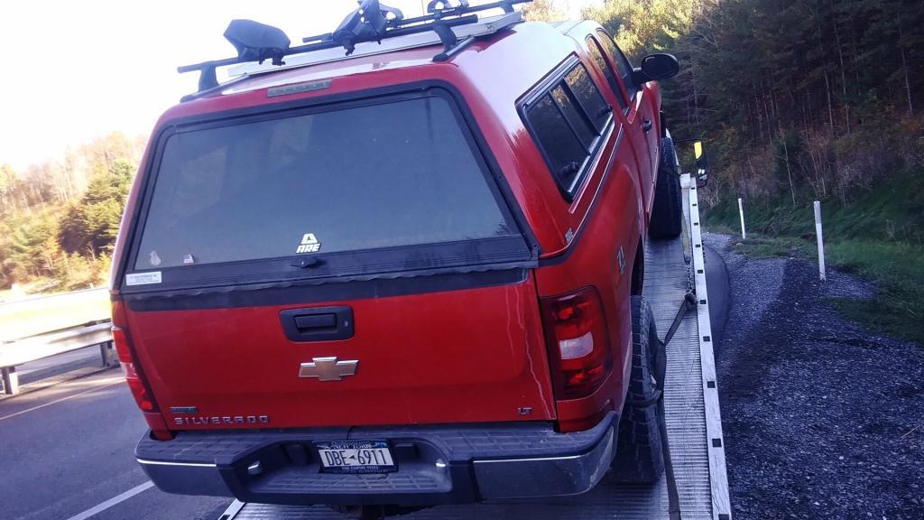 Photo: Big Red Gets Towed Away