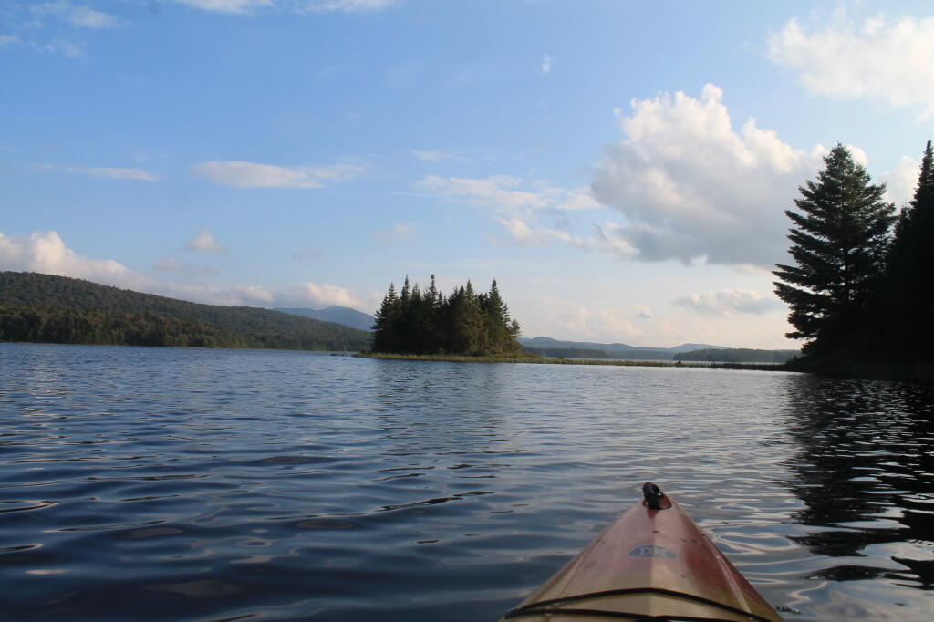 Photo: Paddling Towards the Island Photo: Paddling Towards the Island