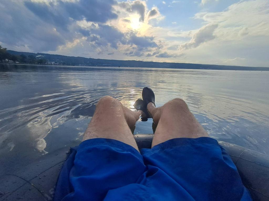 Photo: Floating on Seneca Lake
