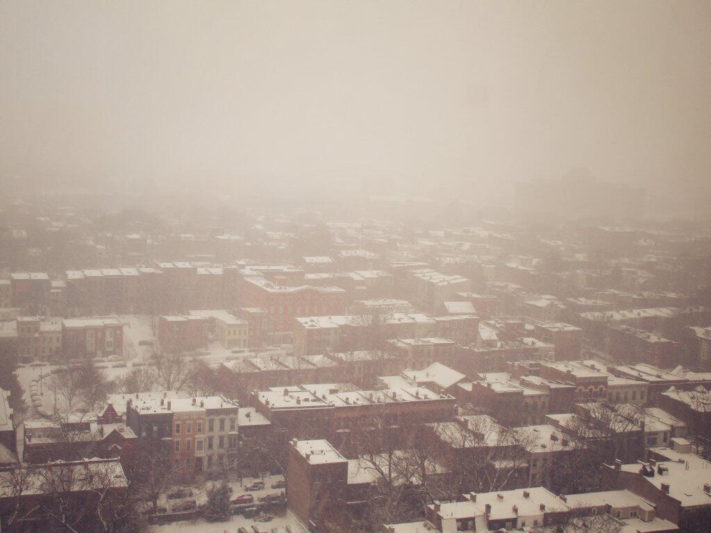 Photo: Center Square In The Snow Storm