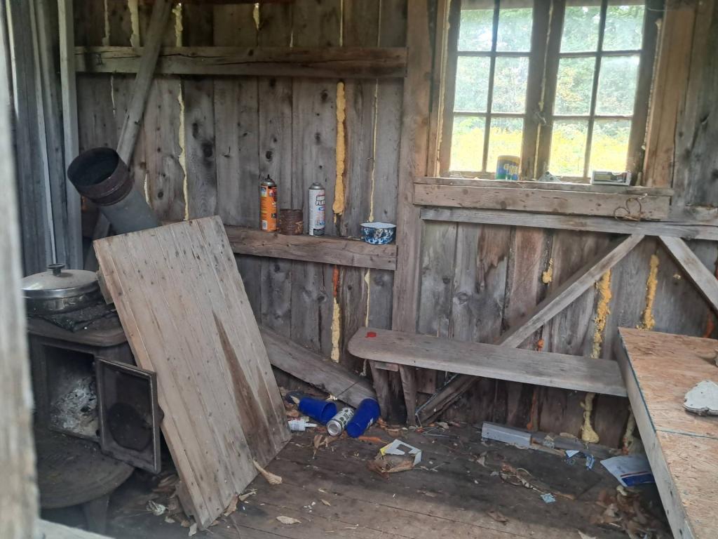 Photo: Inside the old Ski Cabin Photo: Inside the old Ski Cabin