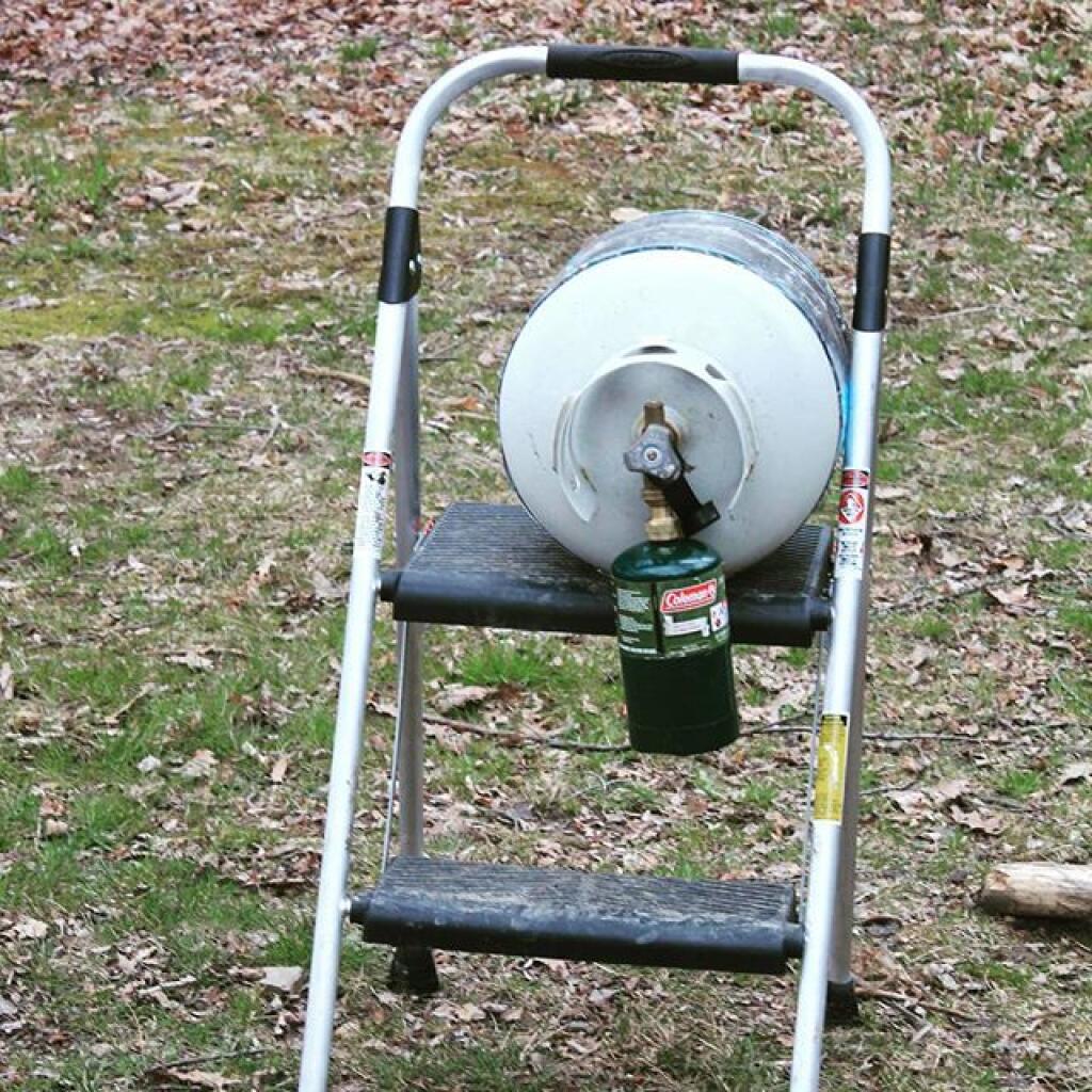 Photo: Refilling the small tank